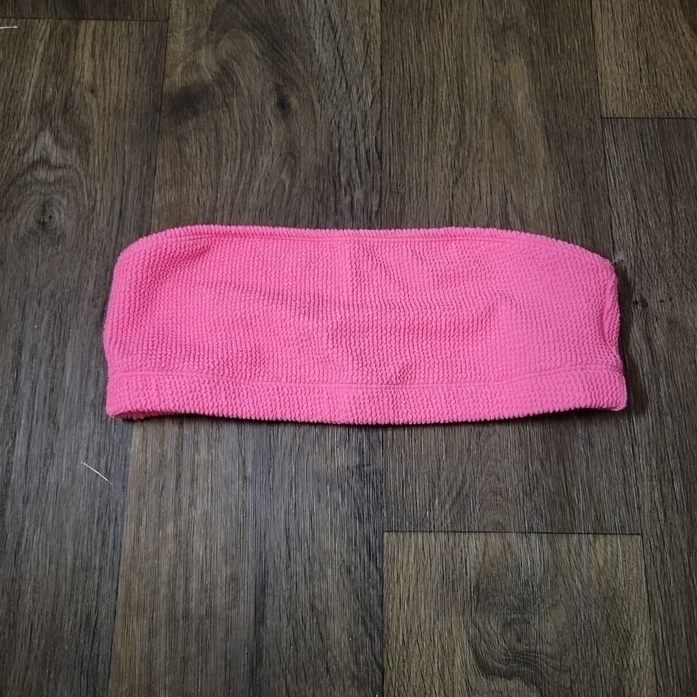 NWOT Good American Pink Bikini Swim Top Size 3/4